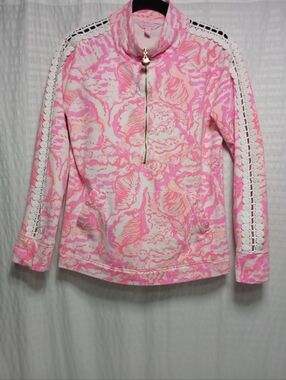 Lilly Pulitzer Skipper Pullover In " Beside The Point" Ladies Size M